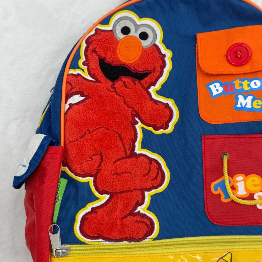 Sesame Street Elmo Toddler Backpack Small Interactive Learning Bag Motor Skills